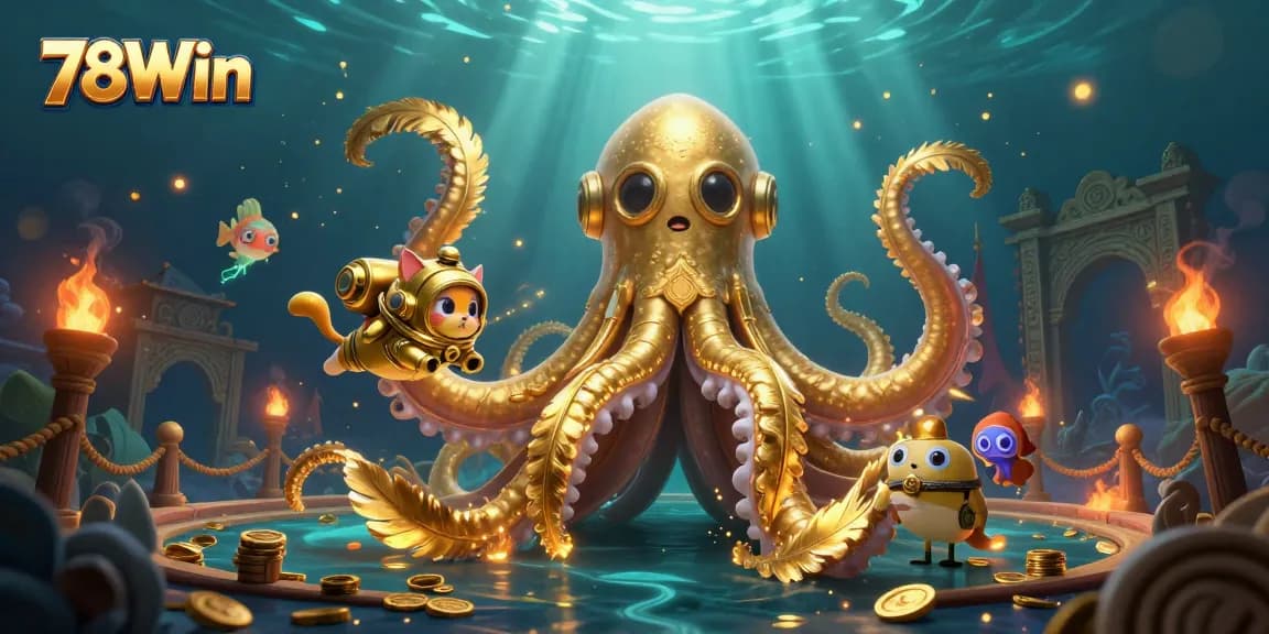 Experience thrilling adventures with 78Win as krakens and deep-sea wonders light up the ocean!
