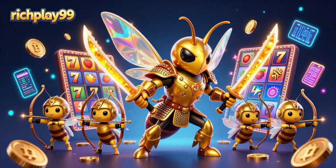 Engage with richplay99's vibrant slots showcasing dynamic characters and crypto elements.