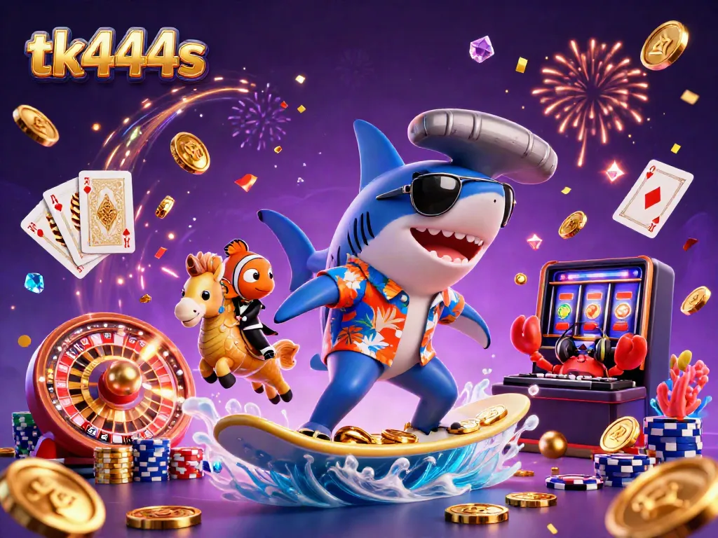 Experience winning excitement at tk444s with a vibrant underwater casino scene filled with gold and colorful characters.