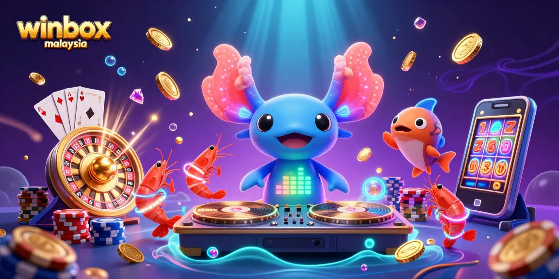 Join the fun with winbox malaysia featuring a vibrant underwater DJ scene filled with casino elements.