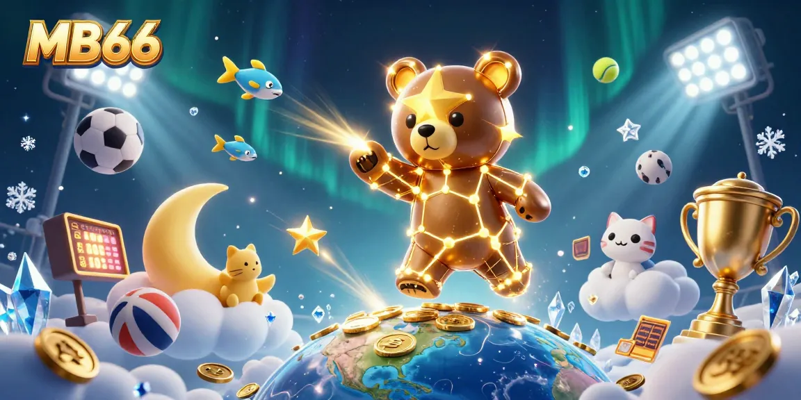 Bet big with MB66 in this vibrant, dynamic 3D casino scene filled with excitement.