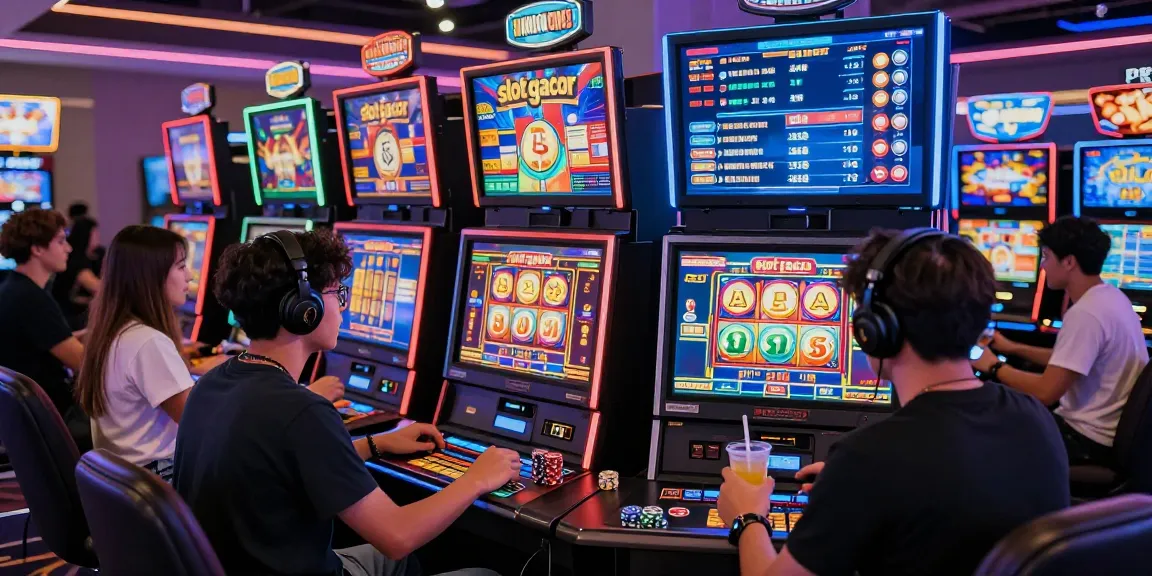 Exciting online gambling experience showcasing slot gacor gameplay with diverse players and vibrant casino atmosphere.